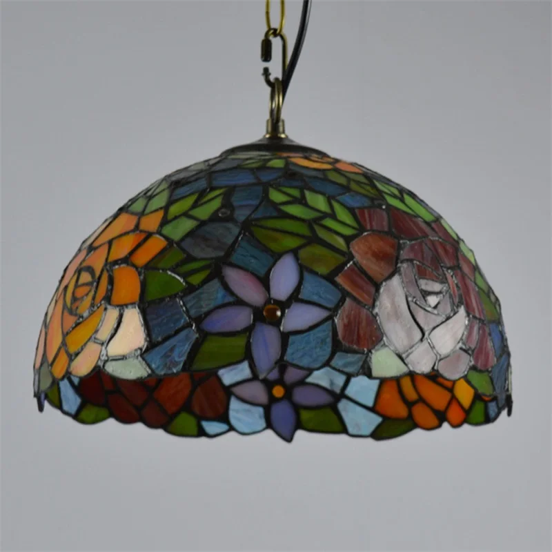 SOFITY Tiffany Pendant Light Modern LED Colorful Lamp Fixtures Decorative For Home Living Dining Room