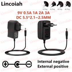 AC 100-240V DC 9 V 0.5A 1A 2A chitarra elettrica Stompbox alimentatore adattatore caricabatterie 9 V Volt per parti di chitarra pedaliera effetto