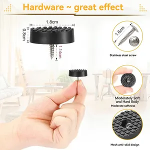 Weiche Gummi -Laufbänder für Möbel, Couchtisch, Sofa, erhöhter Höhe der Höhenstuhl, Anti -LIDEN, 32 PCS 8 Hauptverkäufe erhöhen mobile Füße - №4
