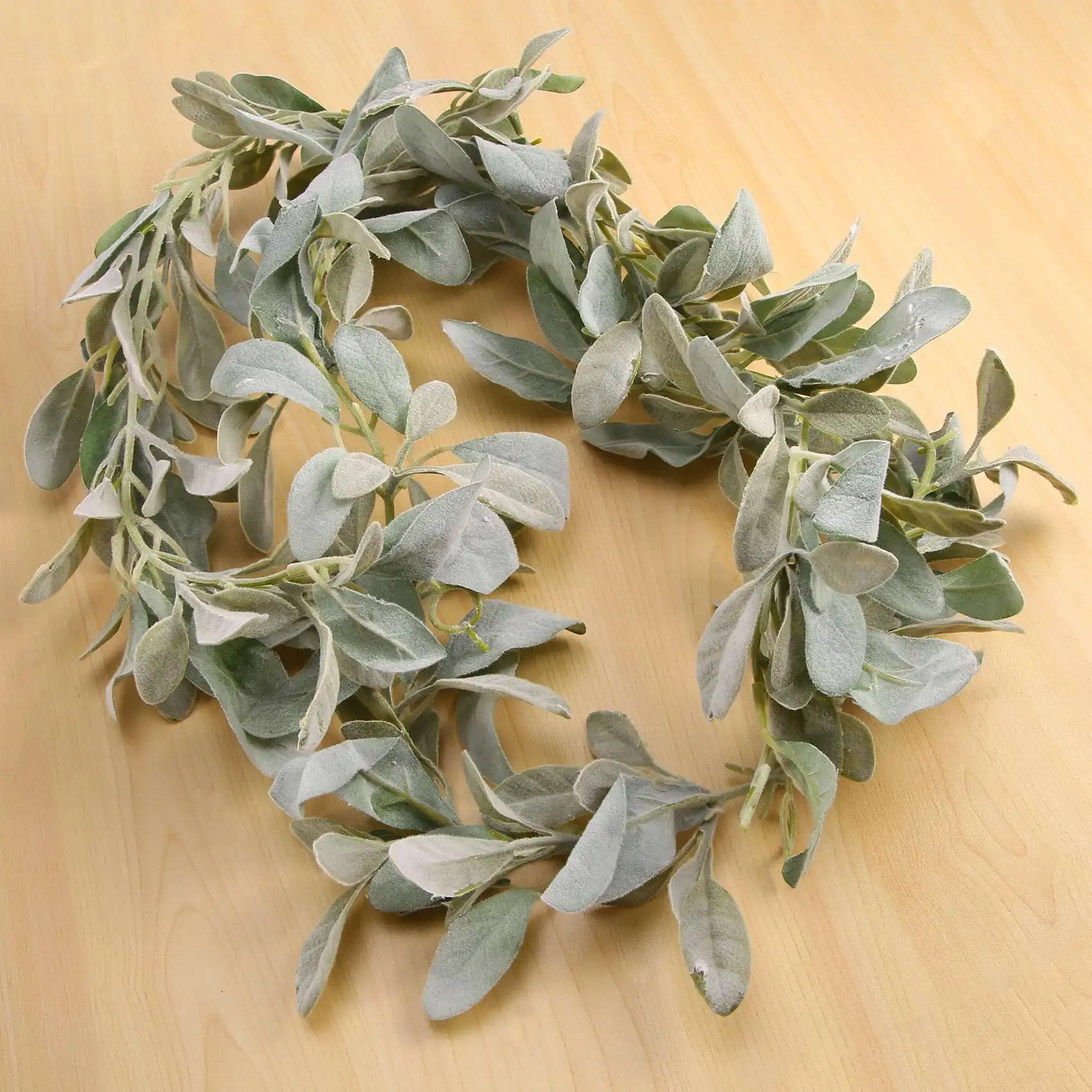 6.7 Ft Lambs Ear Garland Artificial - Succulent Garland - Fall Eucalyptus Garland - Leaf Garland