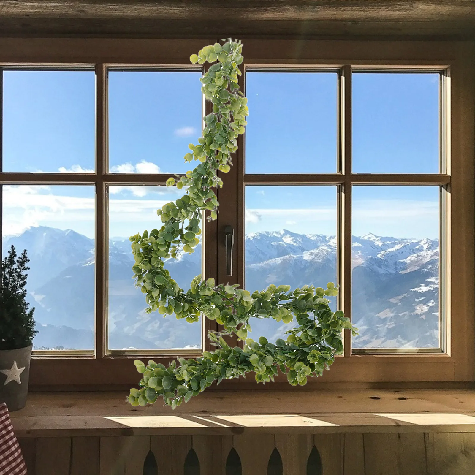 

Lifelike Artificial Eucalyptus Garland Long Stem Fake Vine for Home Wedding Decoration Hanging Greenery Scene Layout Prop