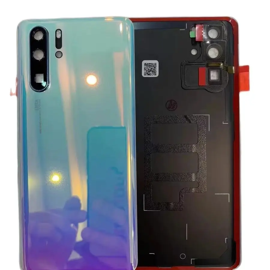 For huawei p30pro battery back cover cell phone case repair parts glass back cover with frame lens