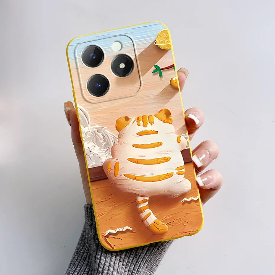 For Realme C63 4G 2024 Case RMX3939 Cover Cute Cartoon Bear Frog Soft Silicone Protective Cases For Realme C61 4G C 63 61 Funda