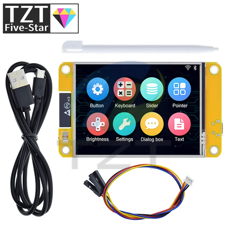 Imagem -03 - Tzt Esp32 Lvgl Wifi & Placa de Desenvolvimento Bluetooth 2.8 Polegadas Lcd Tft Módulo 240*320 Tela Exibição Inteligente com Toque Wroom