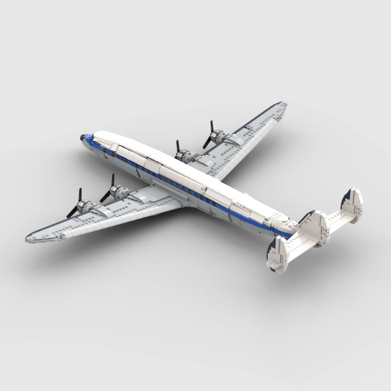 نموذج طائرة عسكرية MOC قوالب بناء L1049 طويلة المدى الطائرات وحدات التكنولوجيا هدية عطلة تجميع ألعاب أطفال دعوى