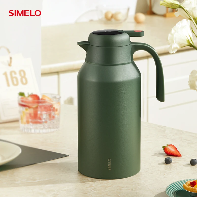 SIMELO 2.7L Insulated Water Bottle with LED Display 316L Stainless Steel Thermos Flask Keep Hot and Cold 24H for Home Office 3