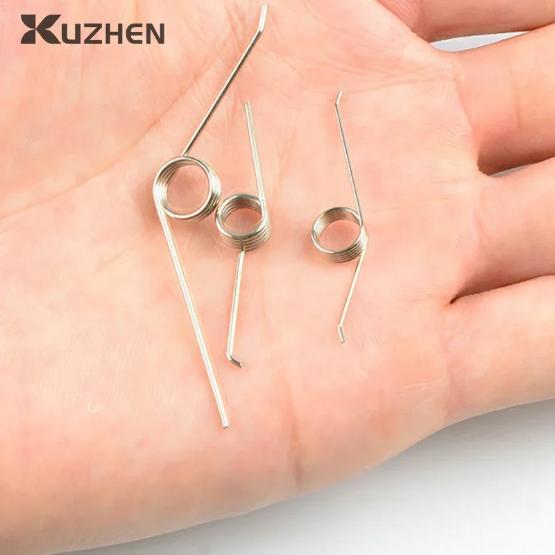 10pcs Snap Torsion Spring Push Switch Open Cover Box Hand Press Universal Torque Spring Yellow Trash Can Lid Small Spring