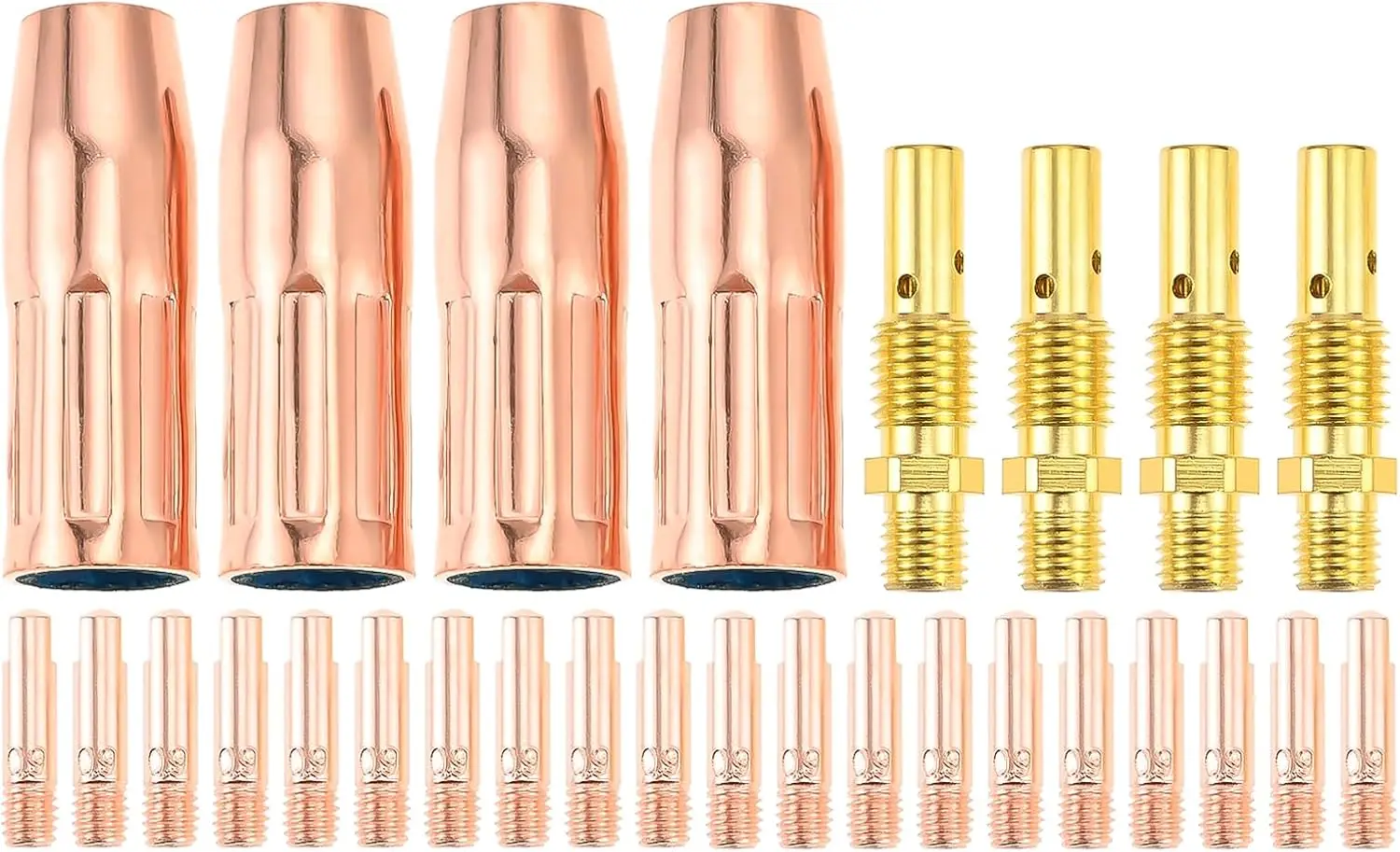 

28PCS MIG Welding Gun Kit Accessory .035" Tip-Nozzle-Diffuser Fit for Lincoln Magnum 100L and Tweco Mini/#1 Mig Gun