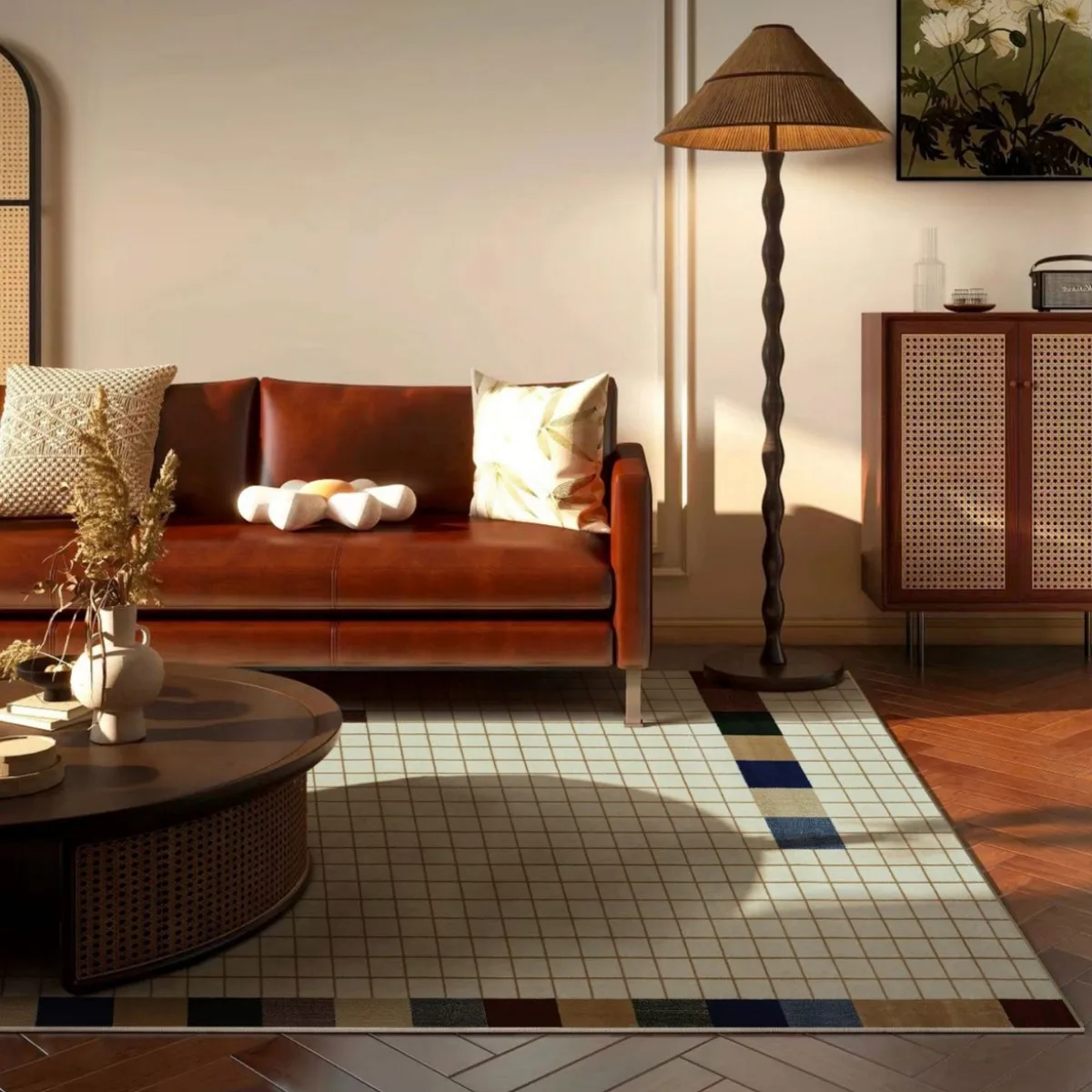 

Light luxury high-end carpet, waterproof, scrubbable, leave-in, dirt-resistant and easy to take care of, living room carpet