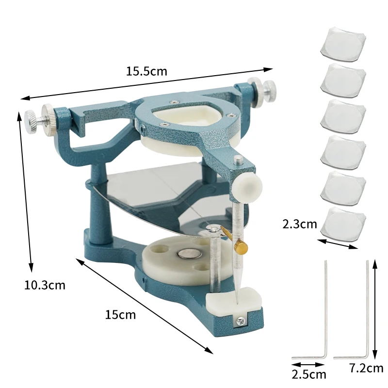 1 Set Dental Adjustable Metal Articulators Denture Magnetic Anatomic Articulator Dentistry Lab Mounting Pre-cast Models Tool