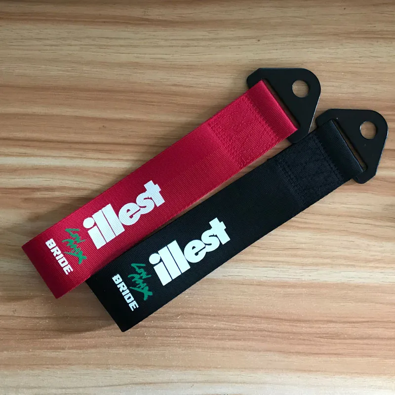 

JDM for Illest Hella Flush Emblem Car Towing Belt for Honda Civic TOYOTA Nissan Lexus KIA Bmw Mercedes Benz Audi Tow Accessories