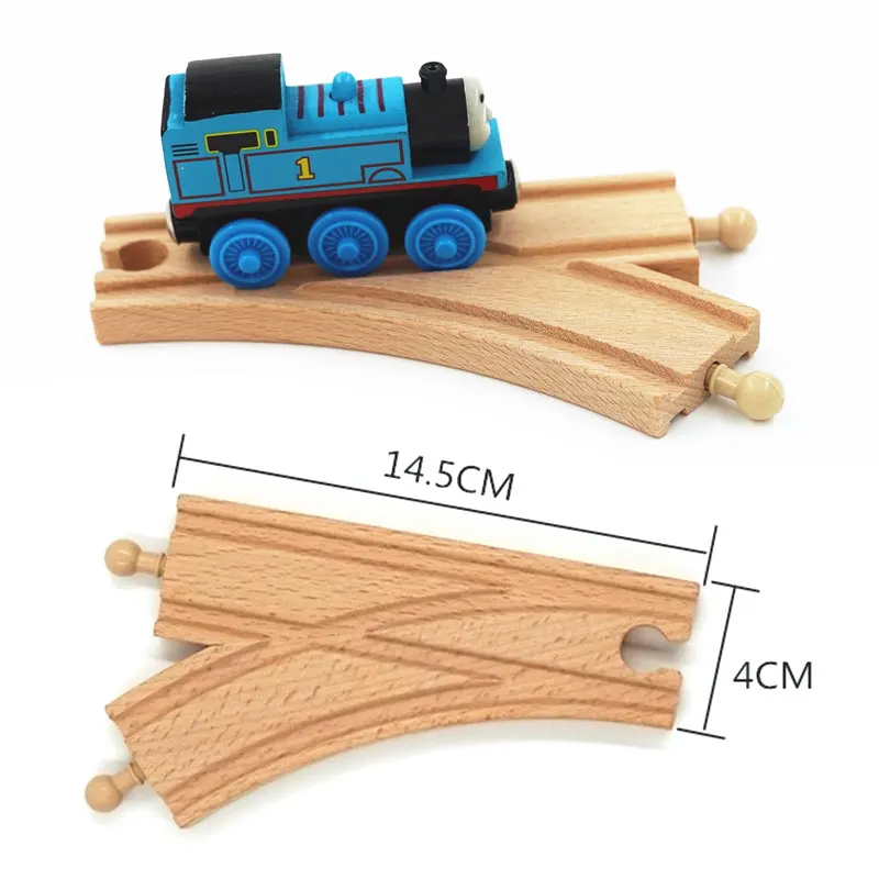 Wooden Train Track Accessories Toys Train Railway Compatible with Wood Trains Wood Tracks Railway with All Brands Trains