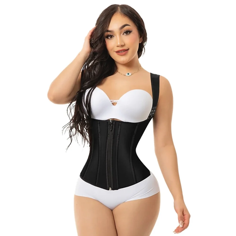 

Fajas Colombianas High Compression Waist Trainer Shaper Corest with Bones Postpartum Girdles Tummy Control Hourglass Shapewear