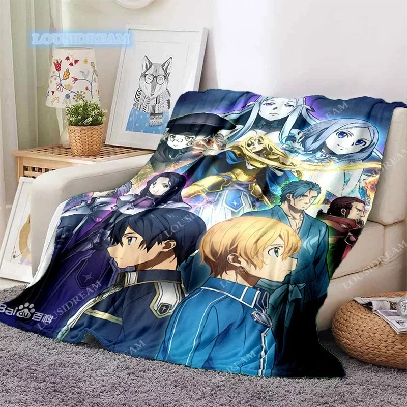 Sword Art Onlinee Throw Blanket Soft Flannel Thin Blankets for Bed Sofa Cover Bedspread Home Deco picnic blanket for beds