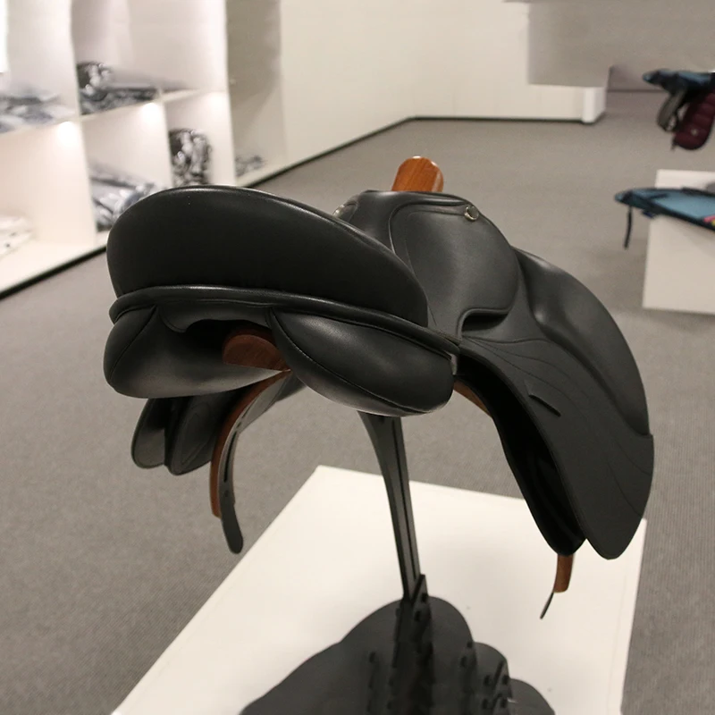 Sillín de cuero americano más vendido, sillín de caballo inglés occidental, productos para montar a caballo de cuero Real, equipo ecuestre equino