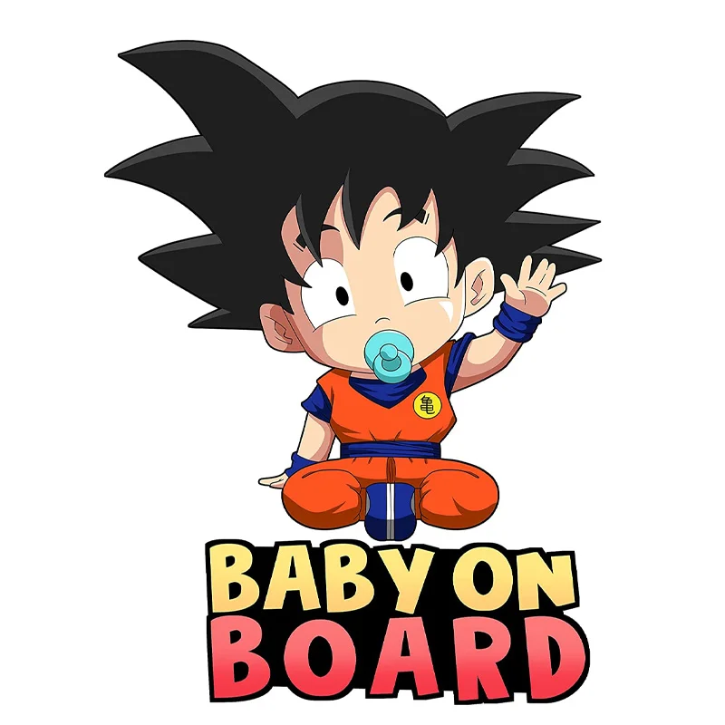 Dragon Ball Goku Baby in The Car Aufkleber für Autos – Baby-Schilder für Auto, SUV, LKW, Vans, Wohnmobile