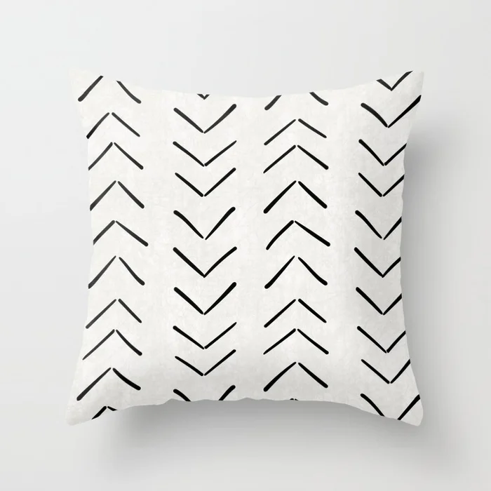 For Home Sofa Chair Decor Pillowcase Vintage Pattern  Ethnic Herringbone Background Cushion Cover image 2