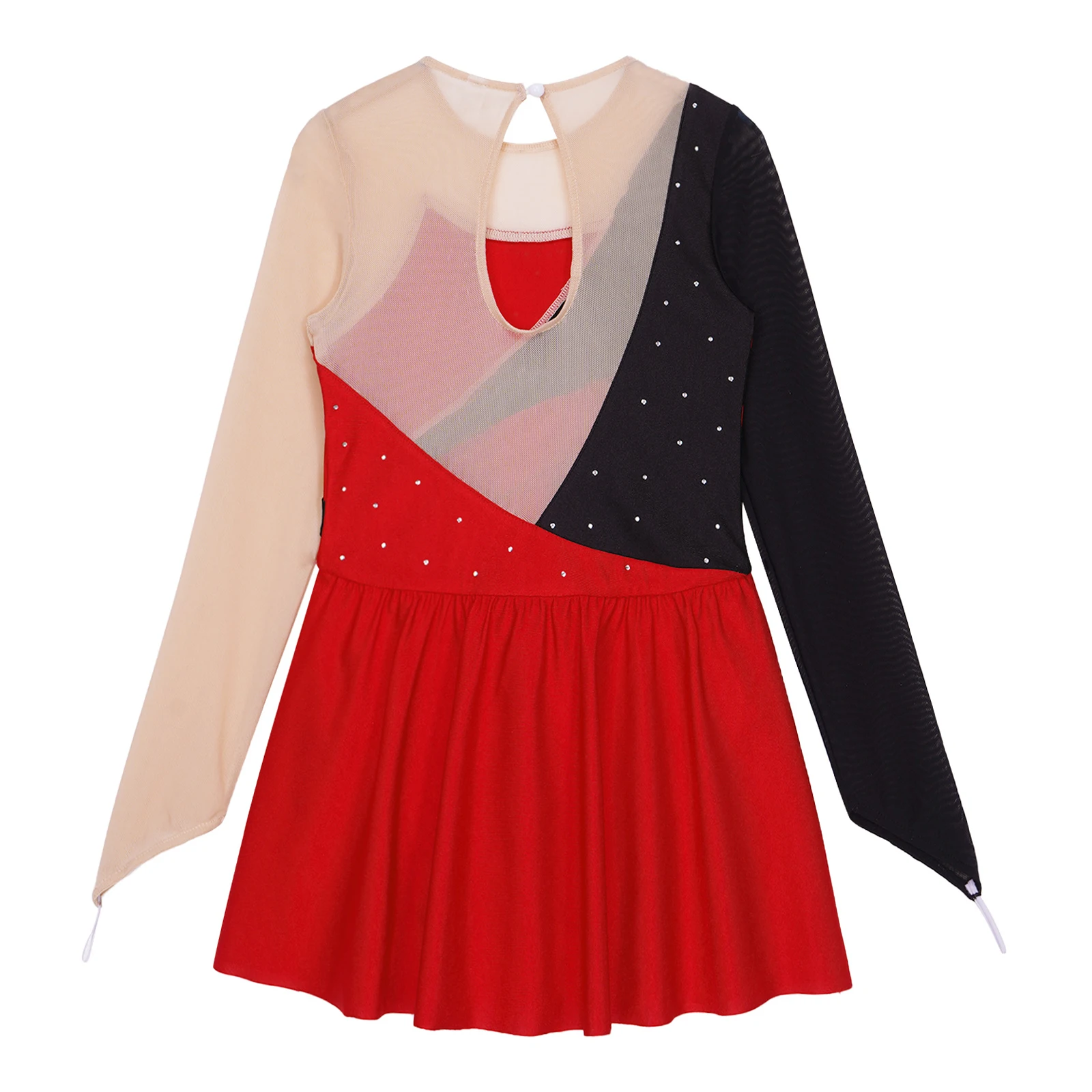 Strass Roller Figur Trikot Kleider für Mädchen Kinder Ballett Dance Eislaufen Kleid Gymnastik Röcke Wettbewerb Kleid