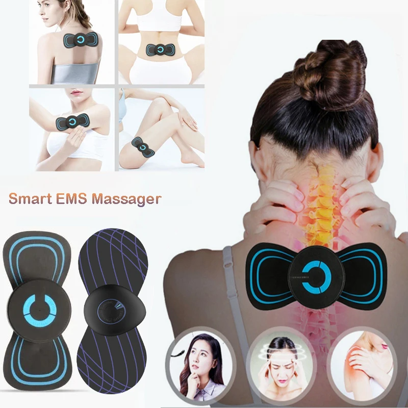 

​Electric EMS Neck Massager Pain Relief Body Massage Portable Cervical Spine Massage Stickers Health Care masajeadora muscular