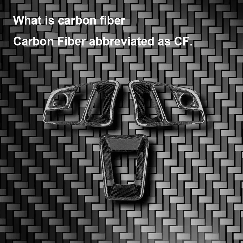 Real Carbon Fiber Car Steering Wheel Button Panel Cover Trim Switch Strip Frame For Porsche Cayenne Panamera 2015-2023 Macan 911
