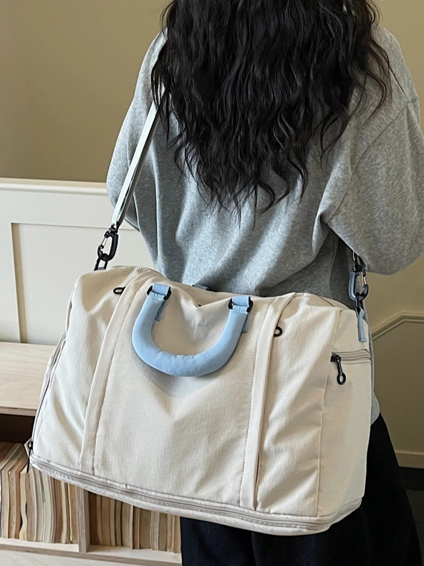 lightweight-travel-bag-ladies-short-trip-handheld-single-shoulder-crossbody-bag-men's-large-capacity-business-trip-bag