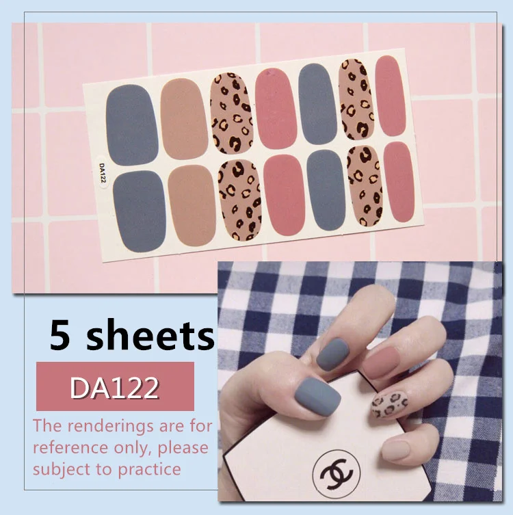 5 Sheets/Pack Stickers Nail Polish Nail Decoration Nails Sticker Designer Self Adhesive Nail Sticker Creative Nail Art Sticker