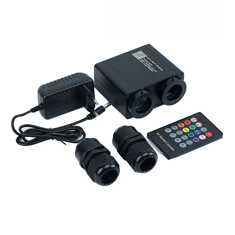1X High Quality LED Fiber Optic Light APP Music Control 16W 32W RGBW LED Light Engine 6W Meteor LED Fiber Optic Engine 2 In1