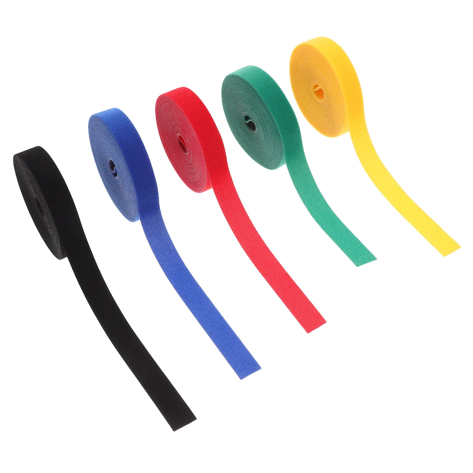 5Pcs Reusable Color Nylon Carpet Marking Strips Classroom Cable Management Tape Cord Organizer Hook and Loop Fastening Bundle