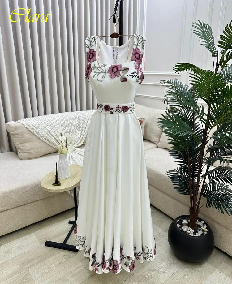 

Customized A-Line Square Collar Elegant Formal Evening Dress and Classic High Quality Celebrity Gowns Temperament Party Dress