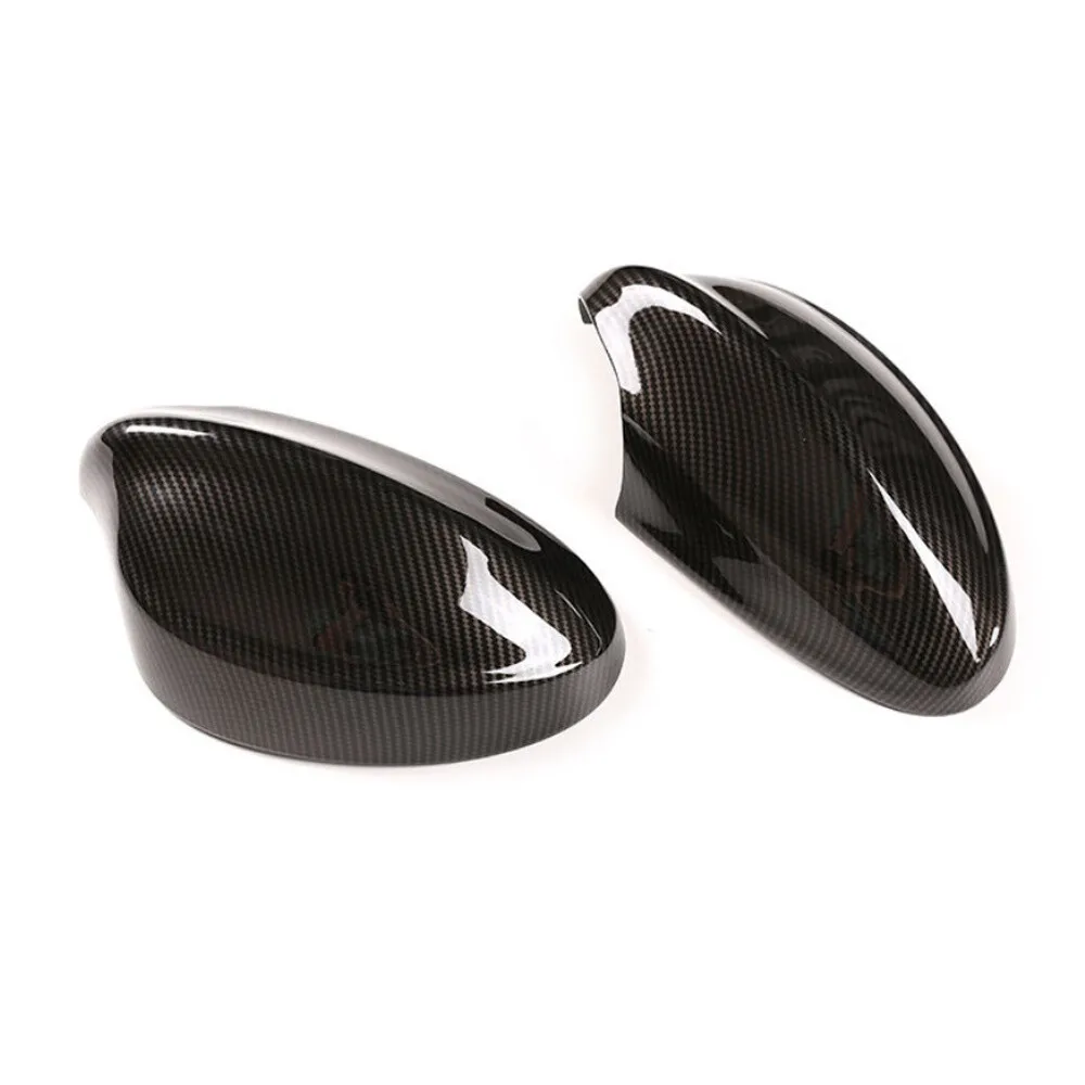 

2PCS ABS Carbon Car Side Mirror Trim Cover For BMW 1 3 Series E81 E82 E87 E88 E90 E91 E92 E93 Rearview Mirror Cap Accessories