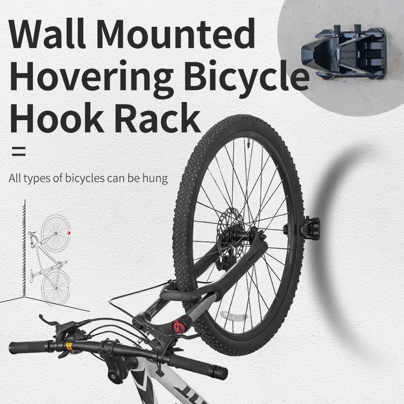 Rrskit Bicycle Wall Mounted Parking Buckle 15-77MM Adjustable Suspension Hook Holder for Mountain Road Bicycle