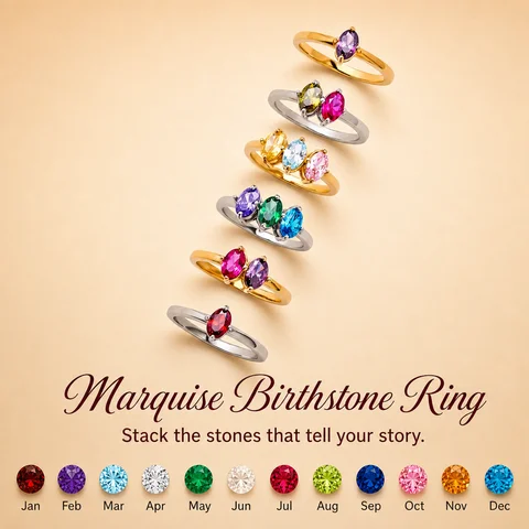 Multi-Color Eye-Shaped Zirconium Ring Stainless Steel 18K Gold Plated Waterproof Birthday Stone Ring Fashionable Jewelry Accesso