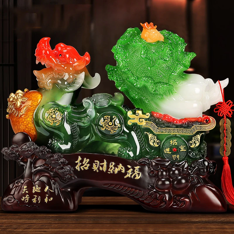 large GOOD 2021 Home store Company talisman Bring wealth money GOOD LUCK Dragon PI XIU JIN CHAN FENG SHUI Decoration Statue