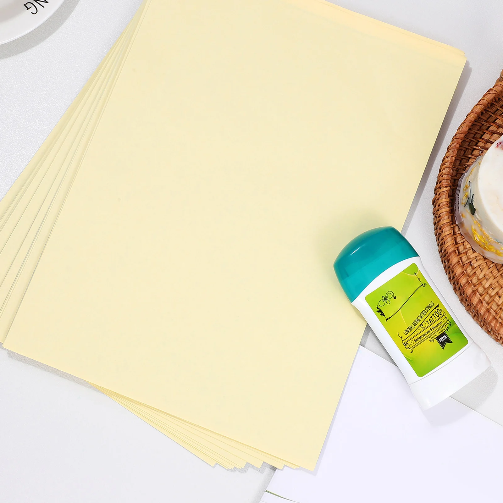 

1Set Tattoo Transfer Gel Cream Kit Includes Transfer Papers Safe Non-Toxic Formula for Body Arms Legs Chest Back Stencil