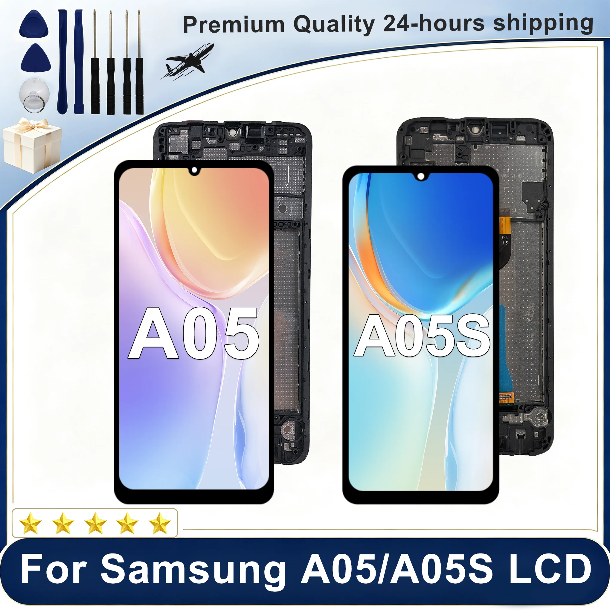 IPS For Samsung Galaxy A05 LCD SM-A055F Display Touch Screen Digitizer Assembly For Samsung A05s Display SM-A055F Replacement