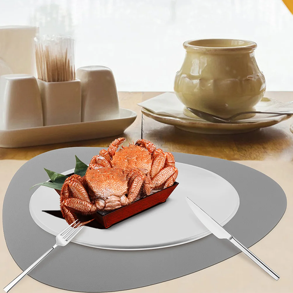 

2pcs Pink Grey Double Sided Placemats Dinner Mats Washable Mouse Pad Tableware Mat Dining Party Place Mats