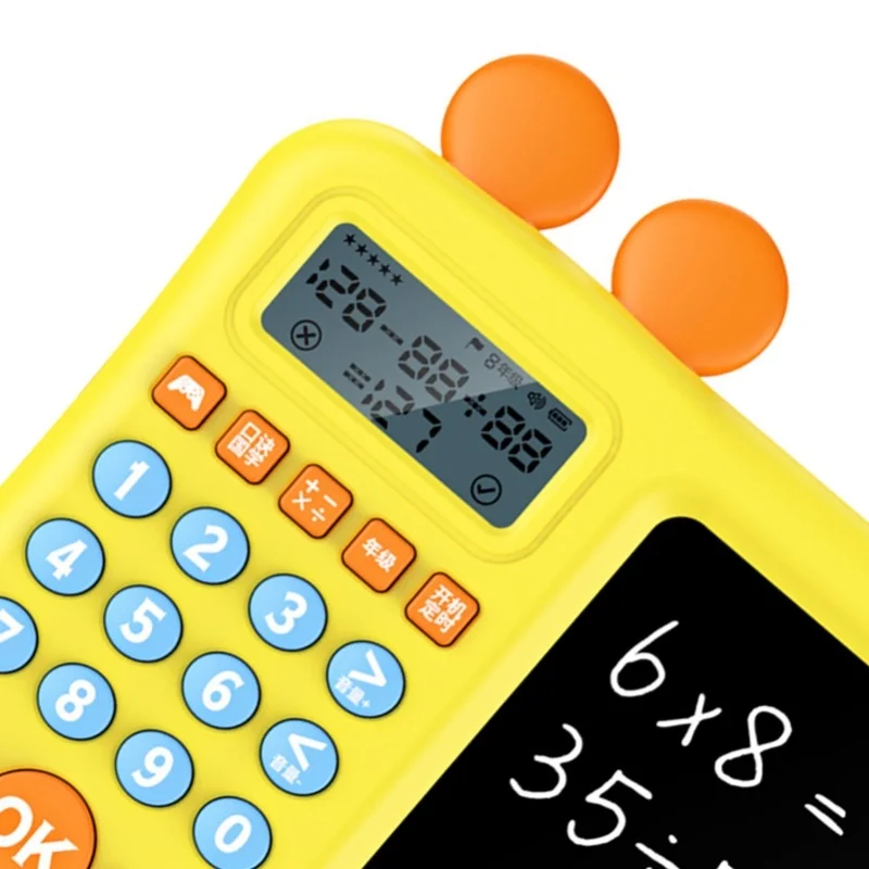 Kinderrekenmachine met notitieblok Optellen Aftrekken Vermenigvuldigen Delen Wiskundeleermachine met WordPad