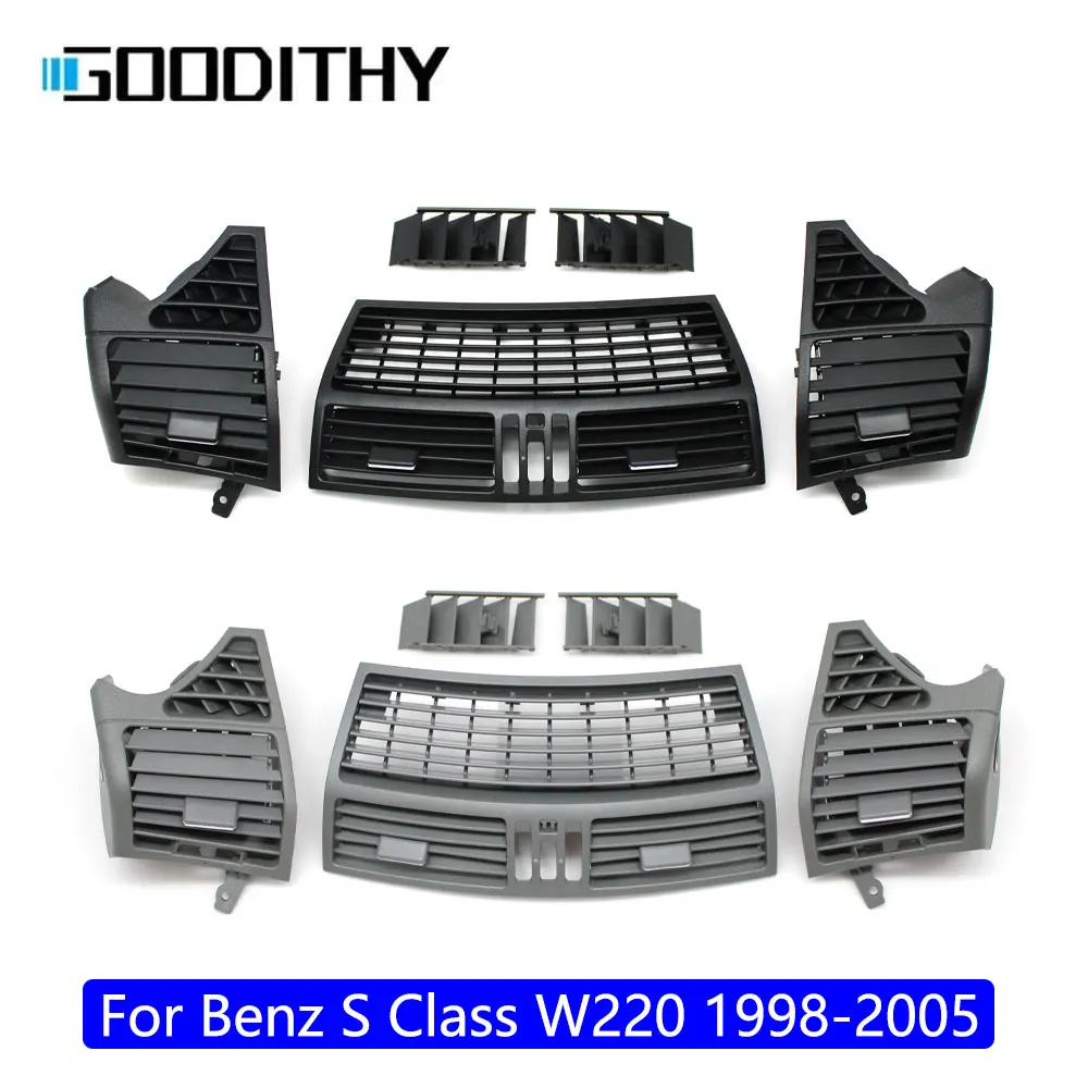 

For Mercedes Benz S Class W220 1998-2005 Car Front Dashboard Left Right Center AC Vent Grille Outlet Panel Cover Trim Replace