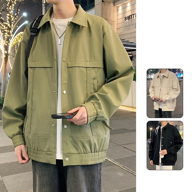 

Men's Jacket Winter Fashion Versatile Stylish Casual Vintage Lapel Oversized Relaxed Fit Workwear Coat Men's Clothing