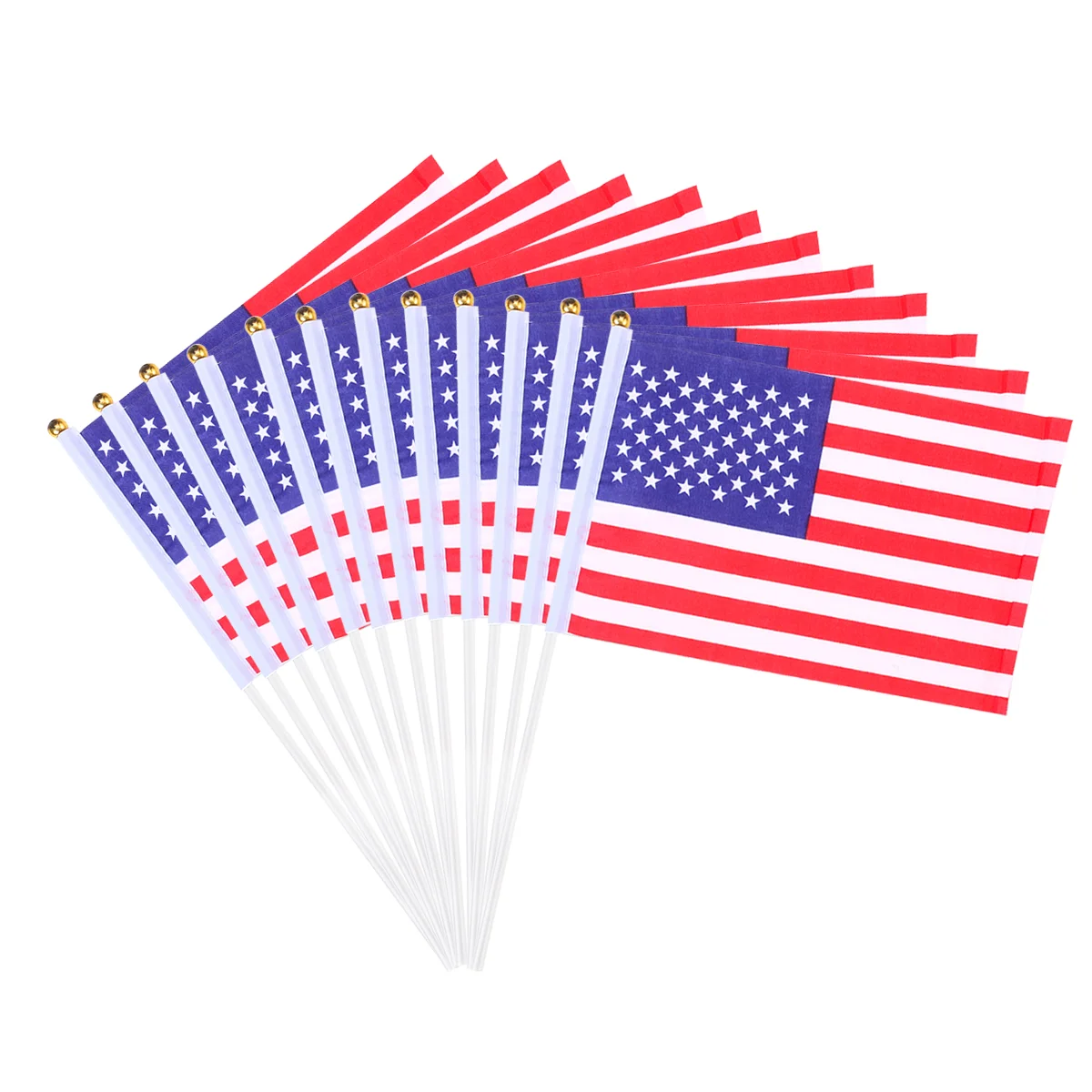 12pcs USA Flag American Hand Flags waving flag Hand Waving Flag American Flags mini flag