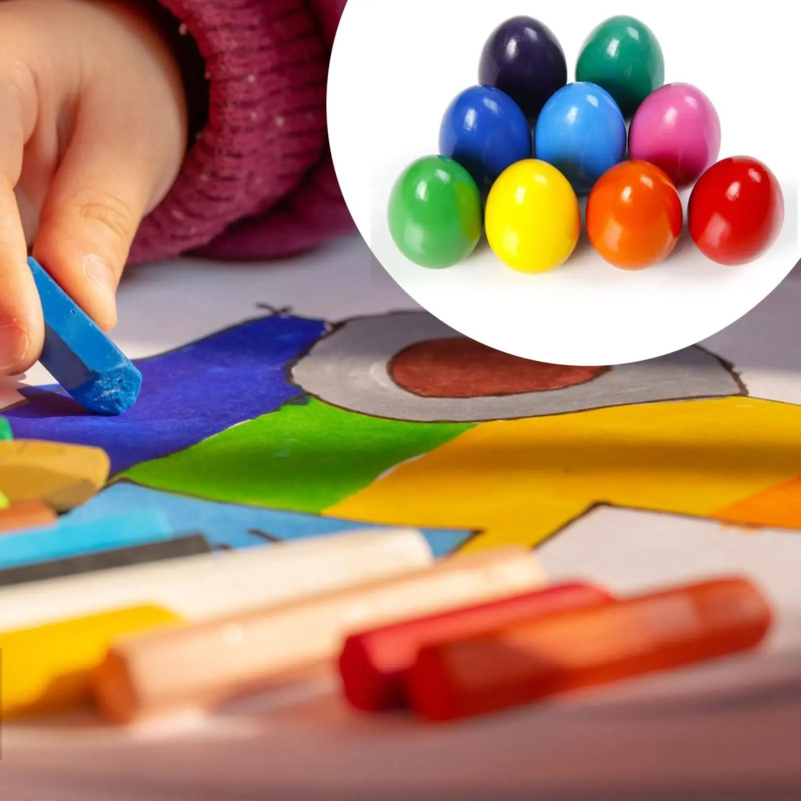 

9-цветные яичные мелки, пасхальные подарки для 1-3 лет, моющиеся карандаши, карандаши для мальчиков и девочек, детей дошкольного возраста