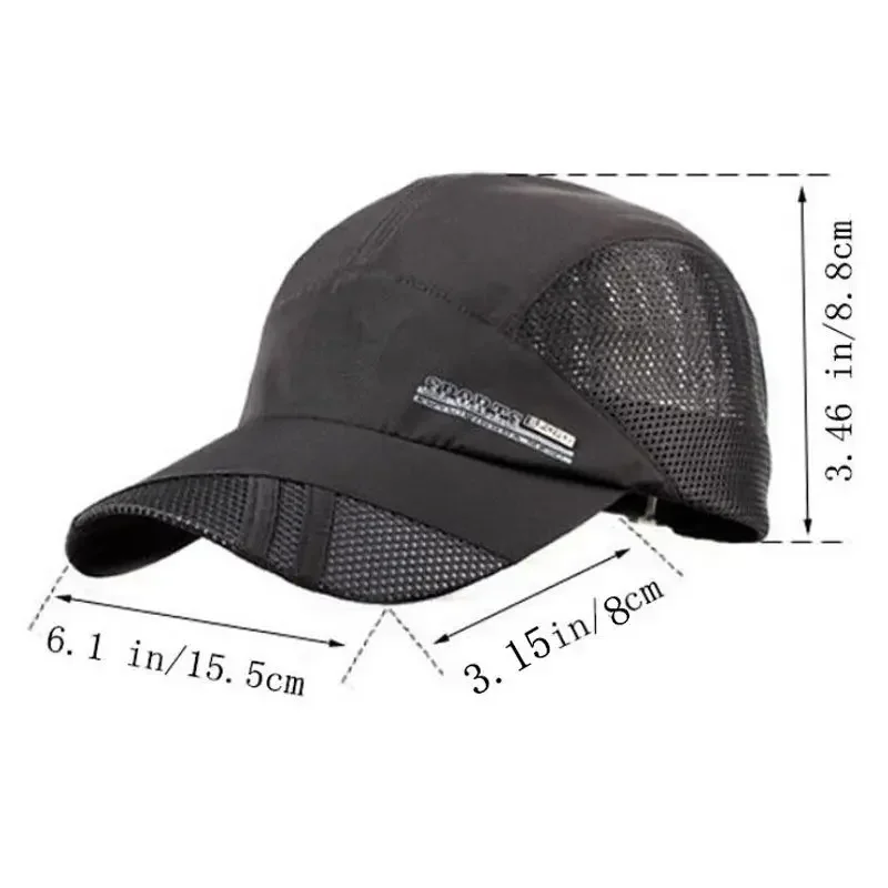 Dry Running Baseball Summer Mesh 8 Colors Gorras Cap Cap Visor Mens Hat Sport Cool Fashion 2021 Hot Quick Outdoor Popular New image 3