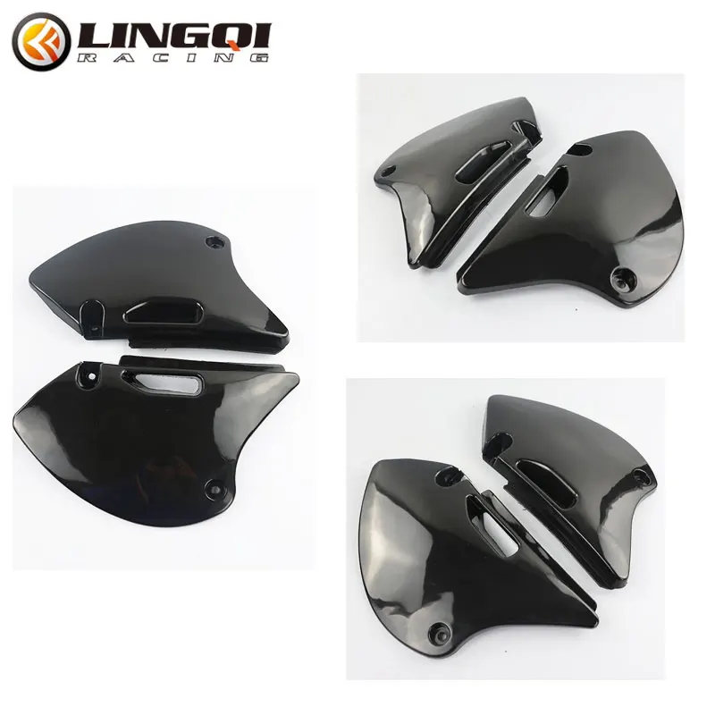 LINGQI RACING Motorcycle Rear Side Seat Cover Panel Fairing Cover Guard Plastic Fender Mudguard For BBR KLX 50cc-160cc Parts