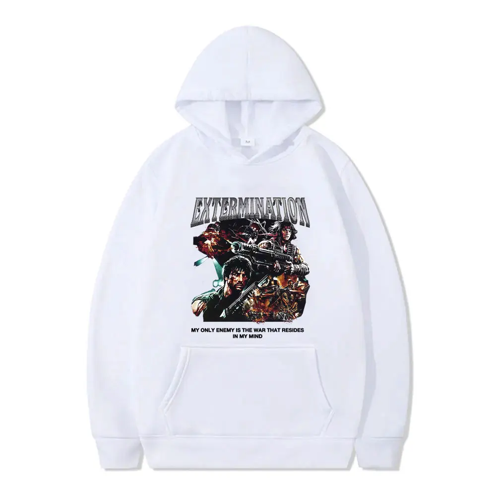 Flipout Extermination My Only Enemy Is The War That Resides in My Mind Hoodie Men Women Clothing Vintage Oversized Sweatshirt
