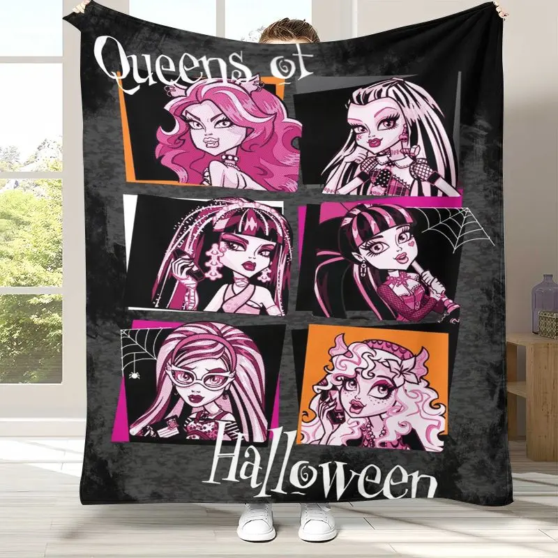 Draculaura Monster High Cartoon Doll Soft Flannel Throw Blanket,Cozy Blanket for Bed,Sofa,Living Room,Picnic,Camping,Home Decor