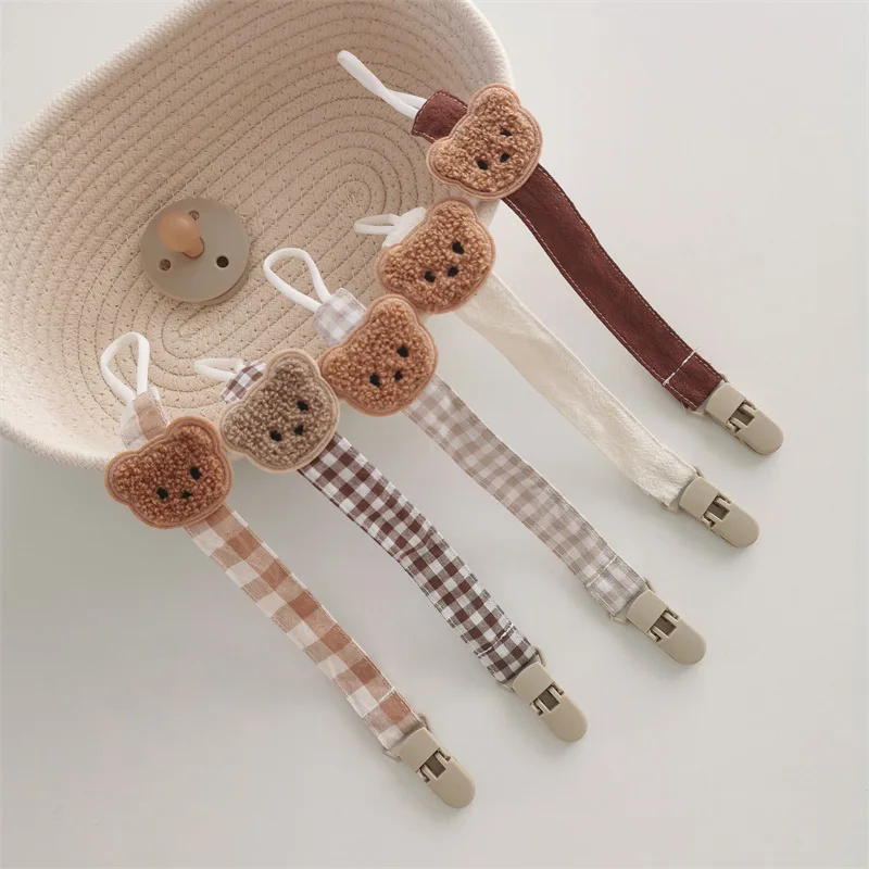 Chains for Baby Pacifiers Clips Rope Pacifier Baby Sucking Stitch Pacifier Clip Fabric Babies Newborn Accessories Nipple Holder