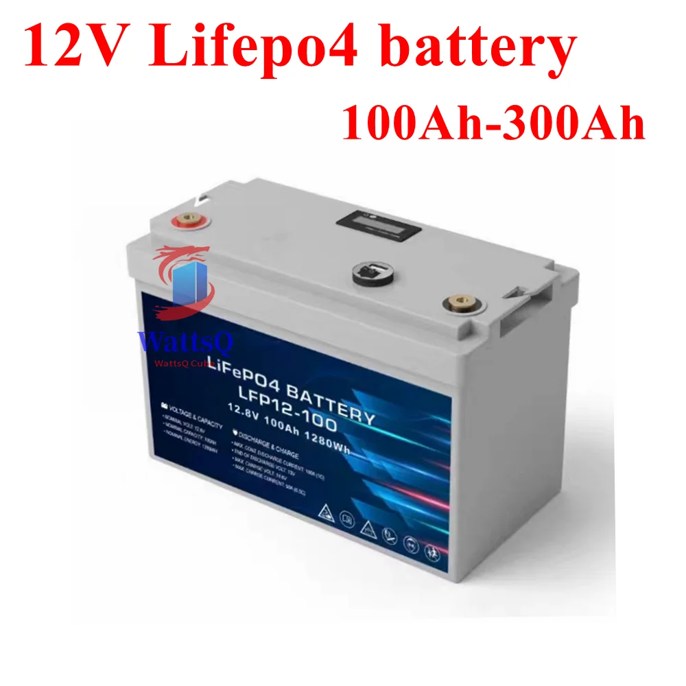 

LiFepo4 12V 100Ah 120AH 150AH 180AH 200AH 250AH 280Ah 300AH lithium battery with BMS for 3600w camper caravan solar energy