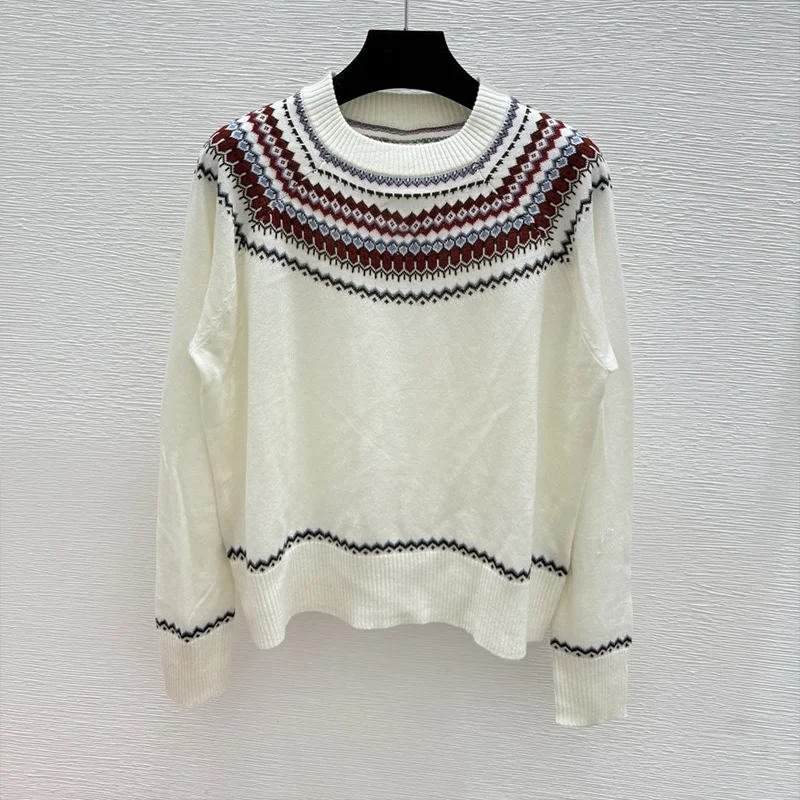 

High-quality artistic retro-style graphic print women's pullover sweater - popular for autumn and winter 25916122