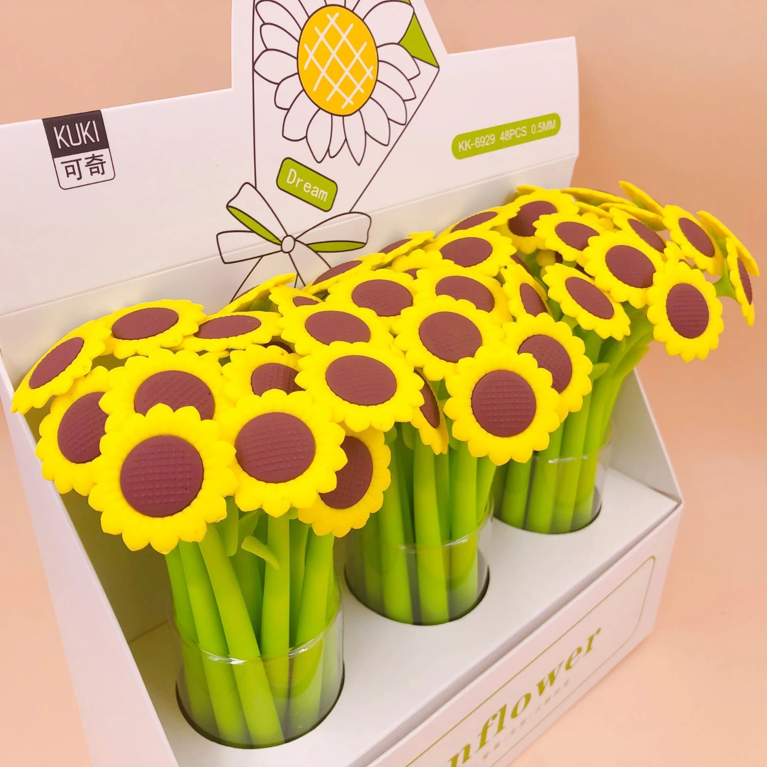 1Pcs cute kawaii Lytwtw's Sunflower Sun Flower Gel Pen Office School Supplies stationery creative sweet pretty lovely funny soft