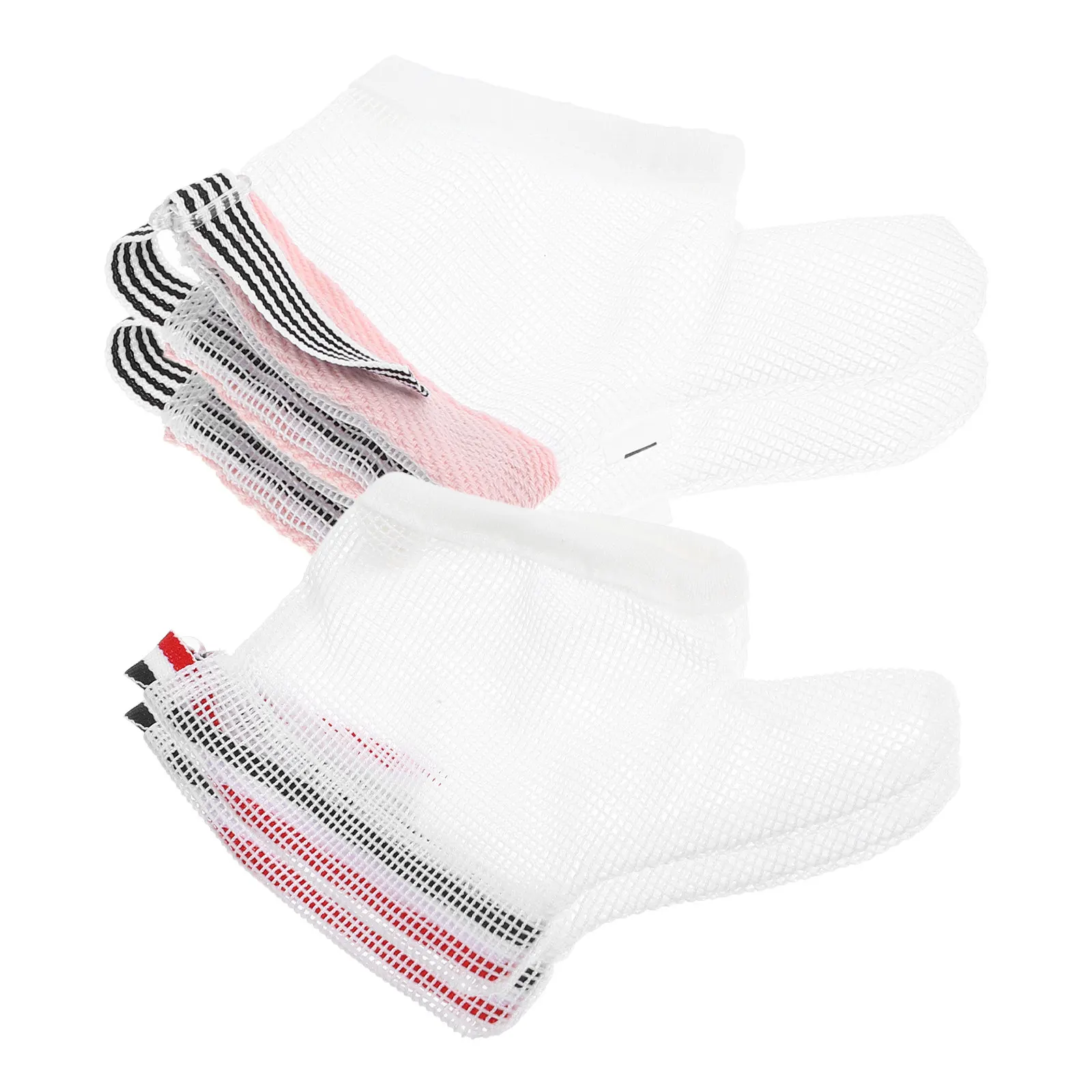 

2 пары детских перчаток от сосания пальцев, регулируемые, дышащие, сетчатые, защитные перчатки для младенцев и малышей, которые прорезывают зубы